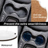 Ceramic Car Coasters for Women/Men, Absorbent Drink Cup Holders with Finger Notch, 2.56" Pack of 2, Blue Marble Gold