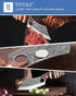 TIVOLI Meat Cleaver Knife, Hand Forged Full Tang Butcher Knife for Meat Cutting, High Carbon Steel with Sheath