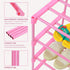 4-Tier 6-8 Closet,Pink HITHIM Free Standing Shoe Racks for Pairs Shoe Storage,Kids Shoe Racks for Small