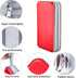 CD Case Wallet, 80 Capacity DVD VCD Media Blu-ray Holder, Storage Organizer, Red