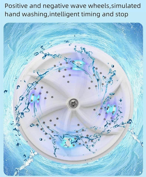 Mini Turbine Washing Machine, USB Powered Portable Washer for Underwear, Towels, Socks, Etc.