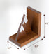 Waratah Designs Mountain Bookends - Wooden Non Slip Decorative Bookends for Heavy Books - Rustic Office Decor