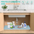 Under Sink Mat, 28" x 22" Silicone Mats for Kitchen, Waterproof Cabinet Organizers and Storage, Light Blue