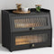 Goozii Large Bread Box for Kitchen Countertop, Black Bread Storage Container for