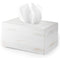 Ilyapa Wood Tissue Box Cover Rectangular, Rustic Farmhouse White Wooden Holder