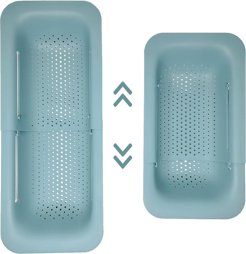 Makerstep Over the Sink Colander Strainer Basket, Expandable Wash, Drain, and Dry, Multifunctional Kitchen Gadget