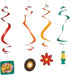 Fun Express 30" 70s Party Hanging Swirl Decorations, 12 Pieces for Fun Retro Party Decor