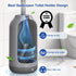 HAMITOR Toilet Bowl Brush Holder Set, Deep Cleaning Silicone Scrubber for Bathroom - Gray