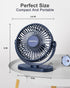 SWEETFULL USB Desk Fan, Small Quiet 3 Speeds Mini Portable Fan, 5 Inch 360° Rotation for Office Desktop (Blue)