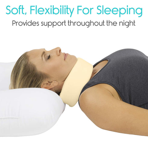 Vive Cervical Collar Neck Brace for Neck Pain Support, Soft Foam Brace for Pain Relief, Comfortable Corrector Wrap