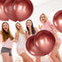 10 Pieces 18 Inch Metallic Balloons, Shiny Latex Balloons for Birthday Wedding Party Decoration (Rose Gold)