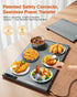 25.2x16" 7 Settings, 99H iTRUSOU Food Warming Mat Extendable Roll-Up Electric Warming Tray with Temp Timer