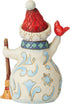 Enesco Jim Shore Heartwood Creek Snowman Holding a Cardinal, Lift Your Spirits Pint-Sized Figurine, 5.25 Inch