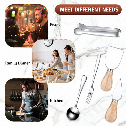 Patelai 14 Pcs Cheese Spreader Knives Set for Charcuterie Board, Accessories Utensils, Butter Knife, Small Serving