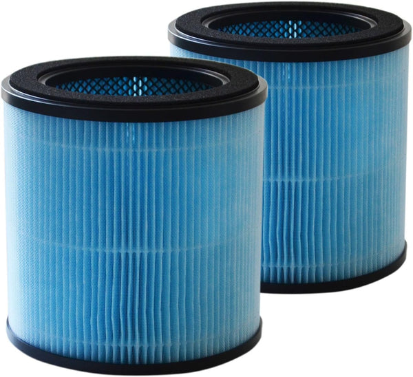PUREBURG AP0601 True HEPA Replacement Filter, 2-Pack Compatible with AIRTOK AP0601 Air Purifier, H13 3-Stage Filtration