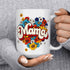 Floral Retro Mama Coffee Mug - Mom Birthday Cup, Mother's Day Gift (15oz)