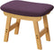 viewcare Pruple Foot Stools Ottoman, Purple Small Soft Footrest Ottoman with Wood