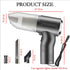 3-in-1 Mini Car Vacuum Cleaner, 10000PA Super Suction, Portable Hand-held for Desk and Car Cleaning