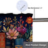 CAIJXIONG Set 2 54x18 inch Bookshelf Kitchen Curtains of Educational Bookcase Watercolor Flowers Rod Pocket Decorative