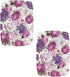 2 Pack Pink Purple Rose Rectangle Stool Cover Bar Stool Covers Rectangle Stretch Vanity Stool Seat Covers Footstool