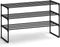 SONGMICS Shoe Rack, 3-Tier Shoe Organizer, Metal Storage Shelf, Upright or Upside