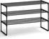 SONGMICS Shoe Rack, 3-Tier Shoe Organizer, Metal Storage Shelf, Upright or Upside