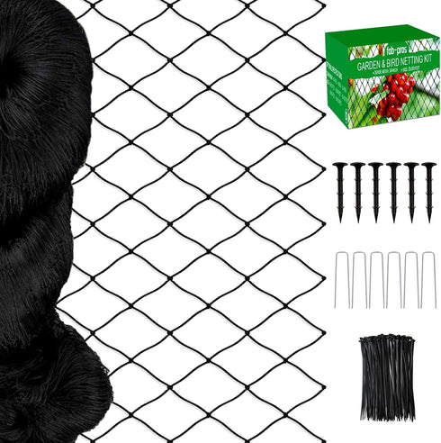 Bird Netting - Heavy Duty Nylon Net with 3/4' Mesh for Garden
