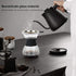 Fdit Reusable Glass Coffee Pot with Stainless Steel Filter, Manual Drip Coffee Maker Set (400ml)