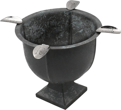 Stinky Cigar Box Pressed Ashtray with Four Stirrups, Antique Distressed