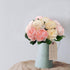 SnailGarden 12 Head Artificial Peony Flowers, 3 Colors, Silk Peony Pink with Satin Ribbon and Greeting Card