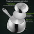 Stainless Steel Saucepan, Half Quart Heavy Bottom Cooking Pot with Pour Spout for Home Kitchen
