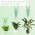 4 Pack Stackable Plant Trellis for Climbing Plants, Indoor/Outdoor Garden Trellis, Plant Support for Vine Ivy Hoya