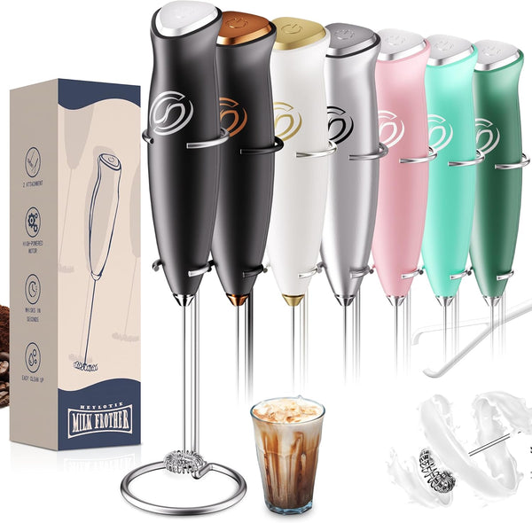 Milk Frother With Stand Handheld Frother Wand Drink Mixer Handheld Coffee Stirrers