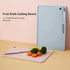 Plastic Cutting Board,Plastic Utility Cutting Board with Handles,Safe Multifunctional Portable Fruit Chopping Board With Knife Hanging Hole for Kitchen(blue)