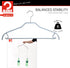MAWA by Reston Lloyd Silhouette Series Non-Slip Clothes Hanger with Bar & Hook for Pants and Skirts, Set of 5, Silver
