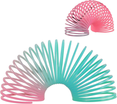 Fun-Here 30 Pack Spring Rainbow Magic Fidget Stress Coil Mini Springs Bulk Toys for Party Favor Carnival Prize Birthday