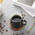 4.33in, Set 6 WLWNWFT Acacia Wood Coasters for Drinks with Lip Round Drink Coaster with Holder for Coffee Dining Table