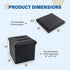 2 Pack, 13x12x12 Inches 260 lb, LotFancy Storage Ottoman, Foldable Foot Rest Stool, Small Leather Bench with Storage