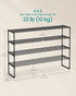4-Tier 25-30 11.8 46.1 28.4 Inches, ULSA034B01 SONGMICS Shoe Rack, Shoe Organizer, Metal Storage Shelf, Upright