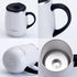 GRANDTIES Insulated Coffee Mug with Handle, 16 oz Sliding Lid for Splash-Proof Thermal Tumbler, Double Walled Vacuum