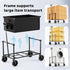 150L Collapsible Wagon Cart with Wheels, Lightweight Foldable Utility Cart, Portable Rolling Wagon for Garden