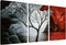 Wieco Art The Cloud Tree 3 Panels Modern Canvas Wall Art Prints - Abstract Seascape Paintings for Home Decor