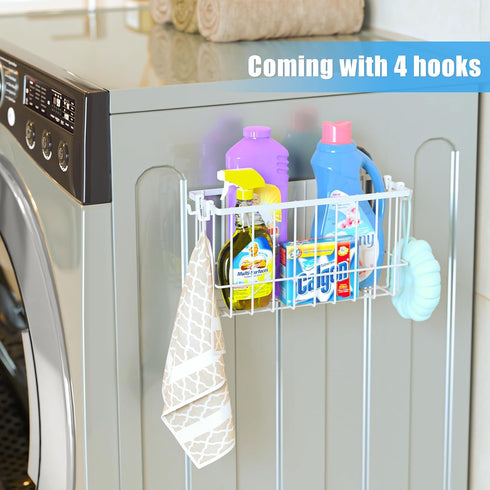 NiHome Magnetic Metal Basket Organizers 2PCS, Versatile Storage for Kitchen & Office, Holds Up to 14 lbs, Space-Saving