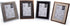 Modern-Contemporary Woodgrain Metallic Photo Frame - 4 x 6 inches, Black for Countertop Display