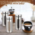 3 50oz Set Suclain Stainless Steel Coffee Grounds Canisters with Shelf x Sugar Coffee Bean Storage Container