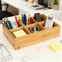 2 Pack 6 Packet, Packets Dicunoy Bamboo Tea Bag Organizers, Wood Tea Bag Storage for Drawers with Roomy Compartments