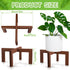 1 Pack 16 Inch 8-18 Inch Wenqik Wood Plant Stand Wooden Plant Pot Holder Mid Century Rattan Flower Boho Rustic Stool