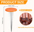 4 Pack 7x3 Inch Permanent Property Line Markers Galvanized Alloy Boundary Markers Heavy Duty Garden Stake for Property