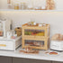 Counter, 4 BAMBANG Extra Large Bamboo Bread Box for Kitchen Double Layer Bread Storage Container Farmhouse Bread Box