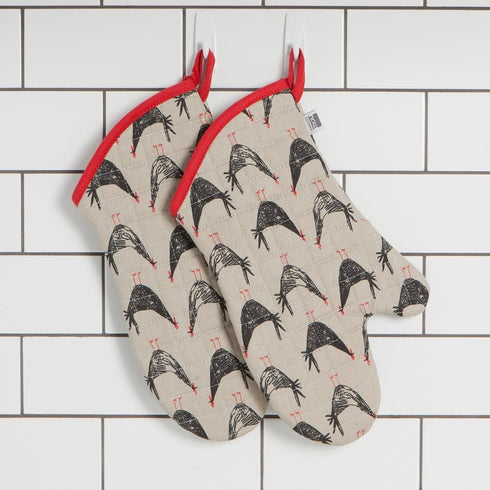Now Designs Chicken Scratch Oven Mitt